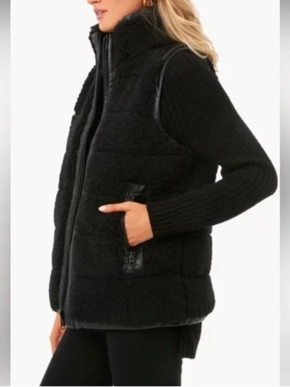 Tuckernuck Black Sherpa Quilted Vest